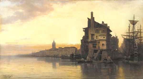 Sunset over the Harbor - view 1