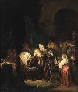David and Batsheba Mourning over Their Dead Son 1640-45 by Salomon Koninck