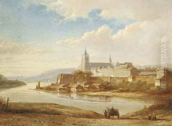 A view of a town by a river, Germany - view 1