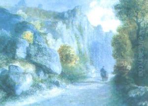 Road Among Rocks in Burgundy by Teofil Kwiatkowski