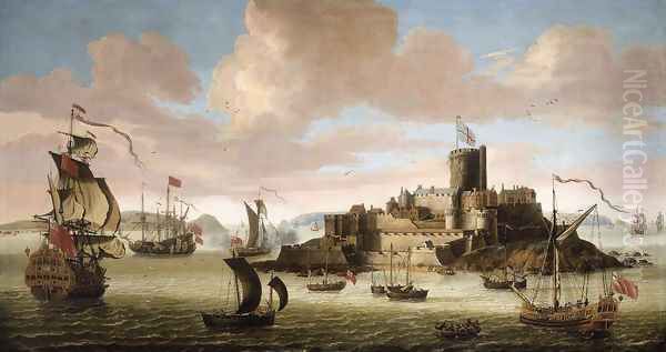 An English Ship and other Shipping off Castle Cornet, Guernsey - view 1
