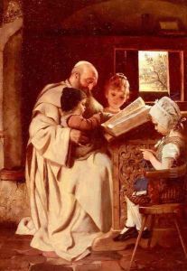 Reading The Bible by Hermann Kaulbach