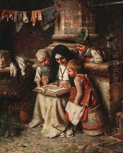 Story time by Hermann Kaulbach