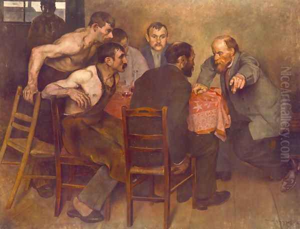 Agitating in the Factory Cantine 1897 - view 1