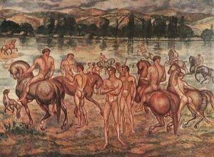 Riders on the Shore 1910 by Karoly Kernstok