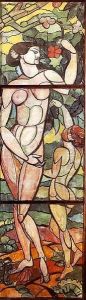Study for a Stained Glass Window Villa Schiffer 1910-11 by Karoly Kernstok