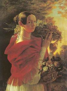 Young Woman with Basket 1835