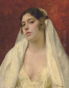 An Oriental Beauty by Franz Xavier Kosler
