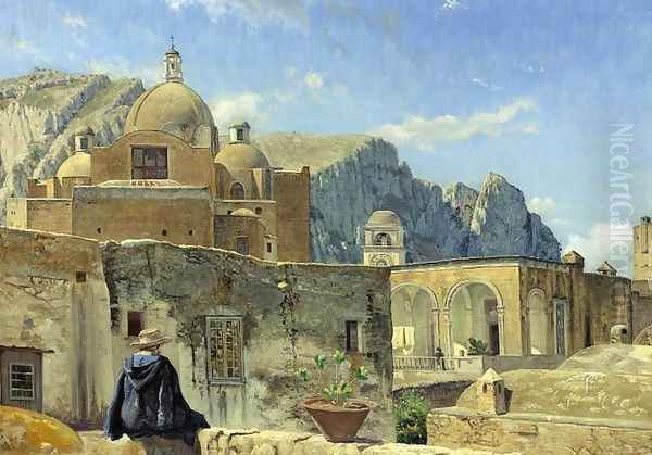 Young Boy Seated on a Wall Overlooking Capri 1850-52 - view 1