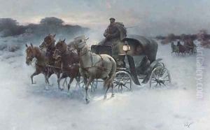 Foursome in Winter by J. Konarski