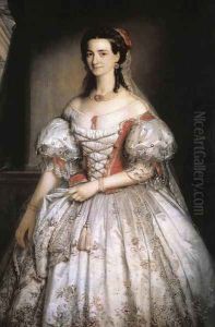 Portrait of Kornelia Hollosy 1860 by Mihaly Kovacs