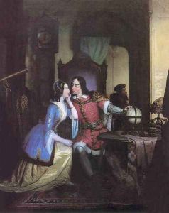 King Matthias and the Daughter of the Mayor of Breslau 1842 by Mihaly Kovacs