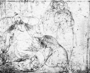 Scene in a Harem sketch 1842