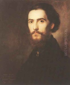 Self-portrait 1850 by Mihaly Kovacs