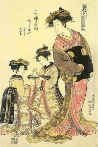 Hinagata Wakana no Hatsumoyo- Shirayu 1780-81 by Isoda Koryusai