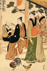 Looking at each other meeting by Torii Kiyonaga