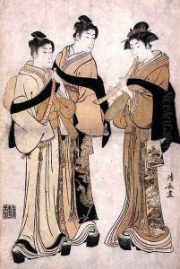 Playing the Shakuhachi by Torii Kiyonaga