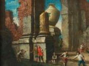 Joueurs Dans Des Ruines Antiques