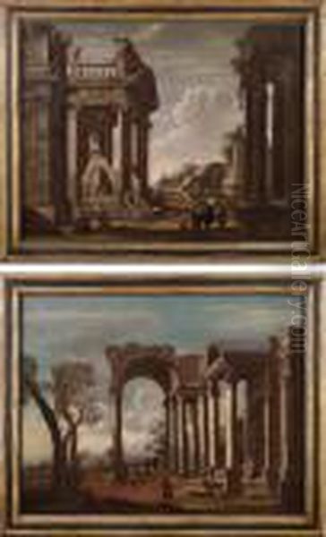 Capricci Architettonici Con Figure - view 1