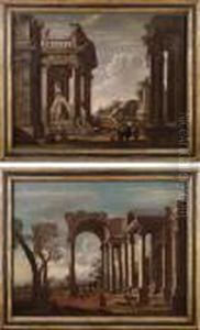 Capricci Architettonici Con Figure