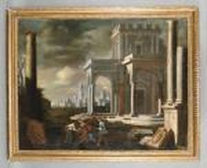 "prospettiva Architettonica Con Veduta Di Citta Sullo Sfondo