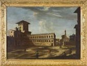 Veduta Del Palazzetto Di Venezia Con Torre, Del Palazzo E La Chiesadi San Marco