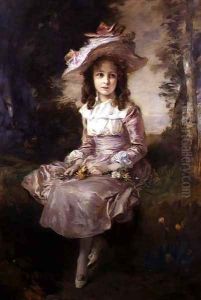 Portrait of a Young Girl in a Pink Dress