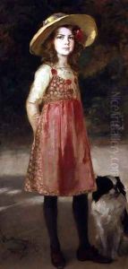 The Artists Daughter Hilde by Friedrich August von Kaulbach