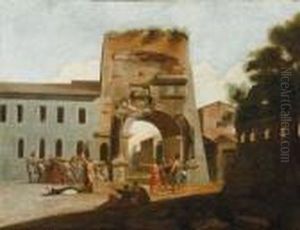 Veduta Dell'arco Di Tito by Viviano Codazzi