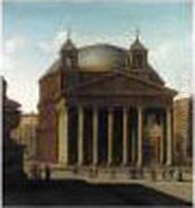Rome: A View Of The Pantheon by Viviano Codazzi