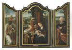 The Adoration Of The Magi; Wings: Kingbalthasar; And Saint Jerome
