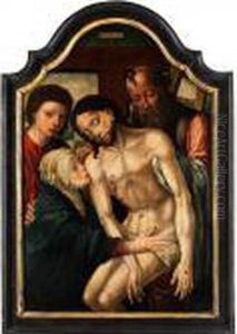 Tafelbild Mit Darstellung Derkreuzabnahme Christi Aus Prominenter Sammlung