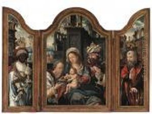 The Adoration Of The Magi: A Triptych by Pieter Coecke Van Aelst