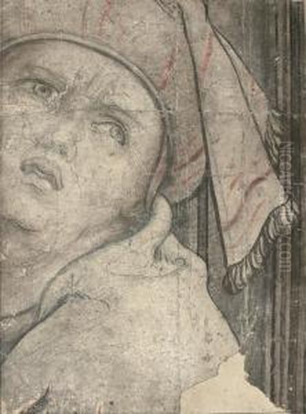 Head Of A Man In A Turban Looking Upwards; And A Bearded Manlooking Upwards - view 1