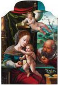 La Sainte Famille Couronnee Par Un Ange