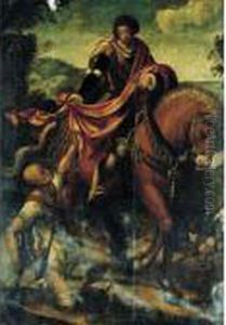 Saint Martin Dividing His Cloak by Pieter Coecke Van Aelst