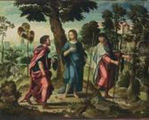 Christ And His Disciples On Their Way To Emmaus by Pieter Coecke Van Aelst