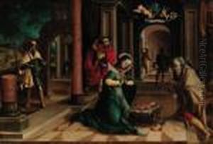 The Adoration Of The Shepherds by Pieter Coecke Van Aelst
