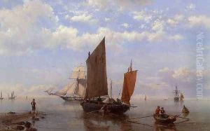 Shipping in a Calm by Hermanus Jr. Koekkoek