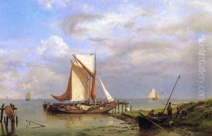 On the Scheldt by Hermanus Jr. Koekkoek