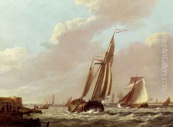 Shipping In A Choppy Estuary - view 1