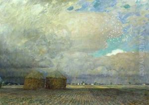 Landscape with Huts