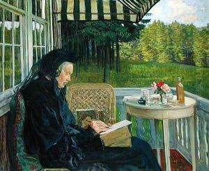 Marie Zacharias Sunny Evening by Leopold Karl Walter von Kalckreuth