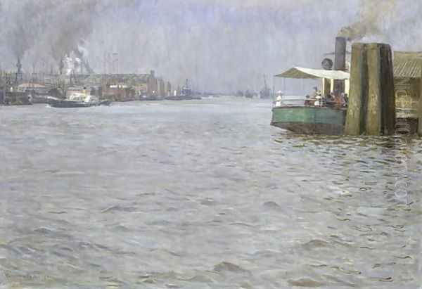 Sunday Atmosphere on the Elbe St Paul Landing Bridge - view 1