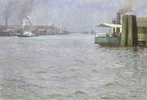 Sunday Atmosphere on the Elbe St Paul Landing Bridge