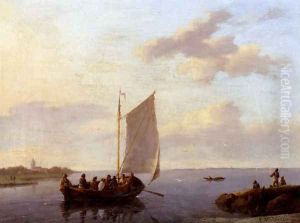 Off The Shore by Johannes Hermanus Koekkoek Snr