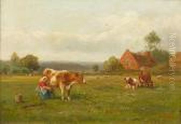 Milkmaid In A Pasture - view 1