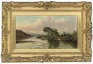 An Angler On A Tranquil Stretch Of The River