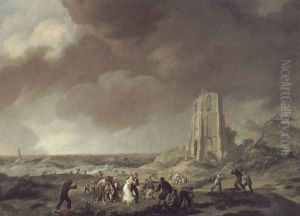 The Shipwreck by Johannes Hermanus Koekkoek Snr