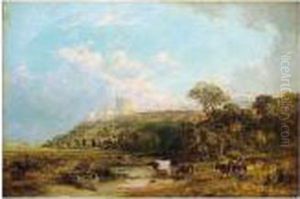 Cattle Watering, Windsor Castle Beyond Cattle Watering, Windsor Castle Beyond